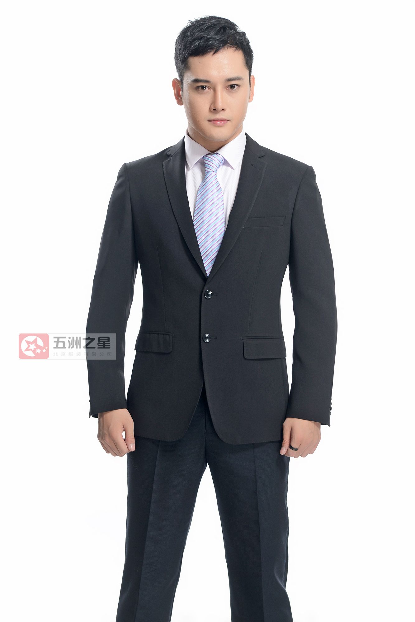 男士商務兩?？勐殬I裝F001產品展示