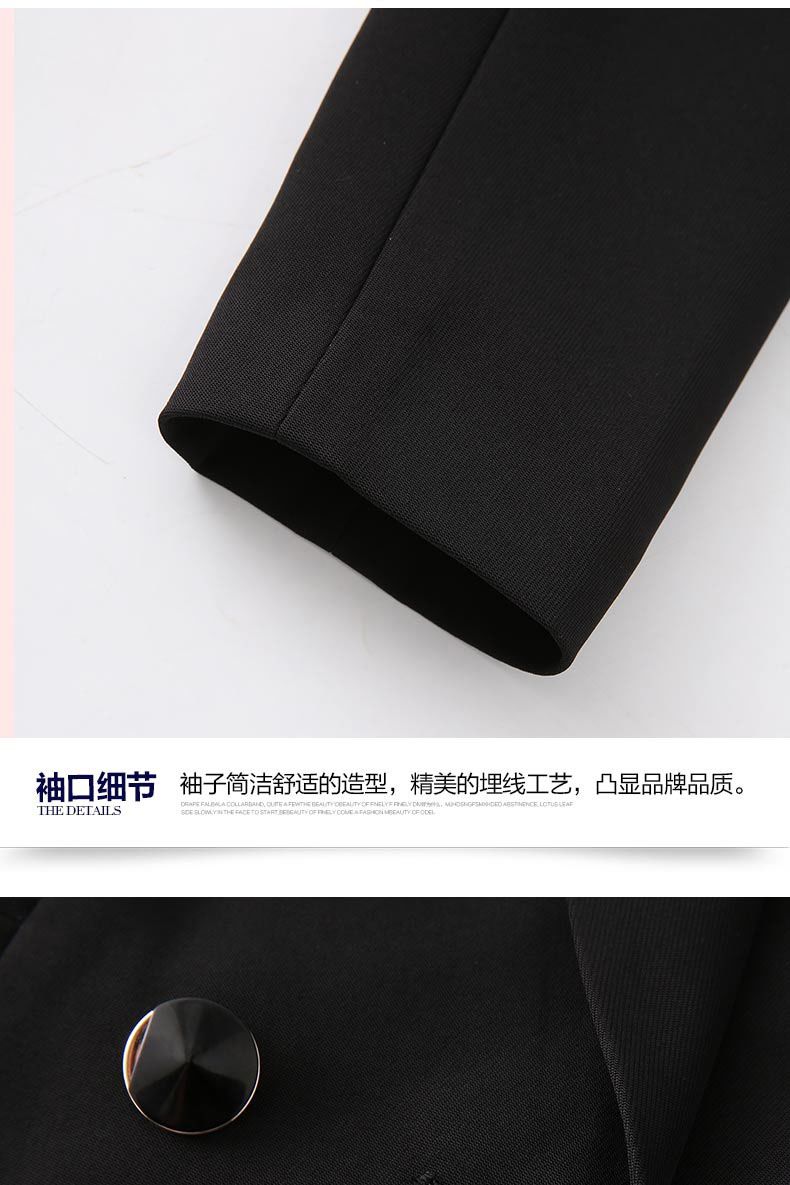 雙排單粒扣女士職業裝定制細節圖 雙排單粒扣女士職業裝定制細節圖