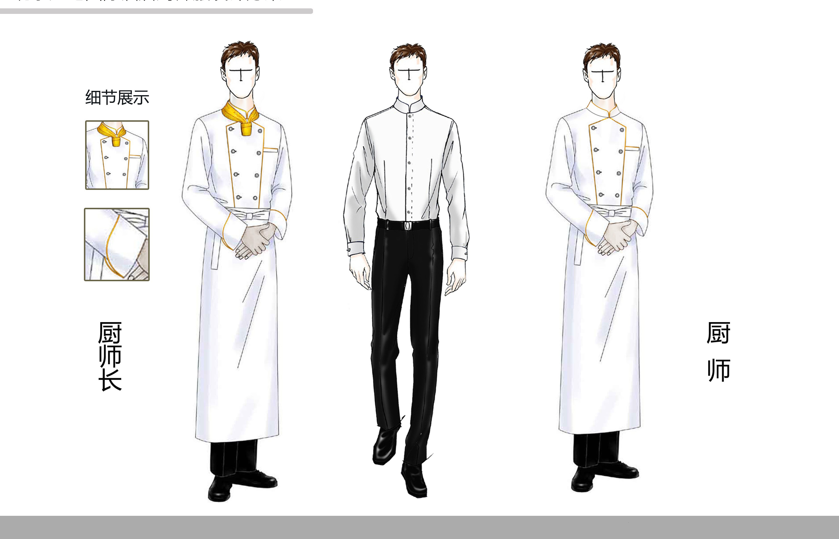 酒店廚師工作服設計 酒店廚師工作服設計