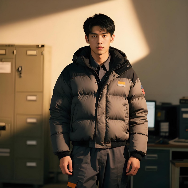 泡芙羽絨服工服定制男款